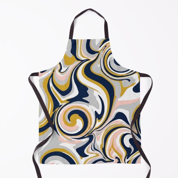 Item preview, Abstract Blue and Gold Marble Swirls designed and sold by Owcomm.