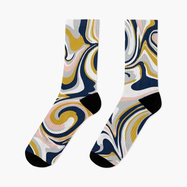 Item preview, Abstract Blue and Gold Marble Swirls designed and sold by Owcomm.