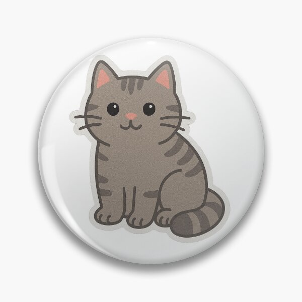 Item preview, Sweet Gray Tabby – Smiling Cat Sticker designed and sold by IdleHype.