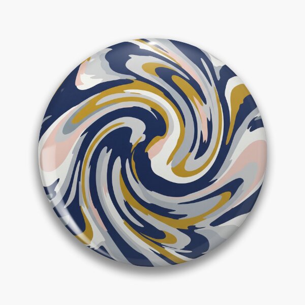 Item preview, Midnight Blue and Gold Liquid Swirl Pattern designed and sold by Owcomm.