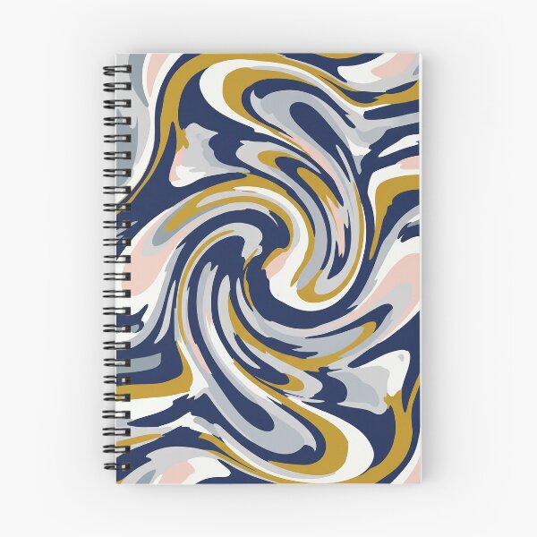 Item preview, Midnight Blue and Gold Liquid Swirl Pattern designed and sold by Owcomm.