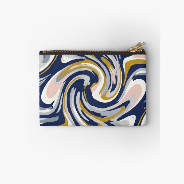 Item preview, Midnight Blue and Gold Liquid Swirl Pattern designed and sold by Owcomm.