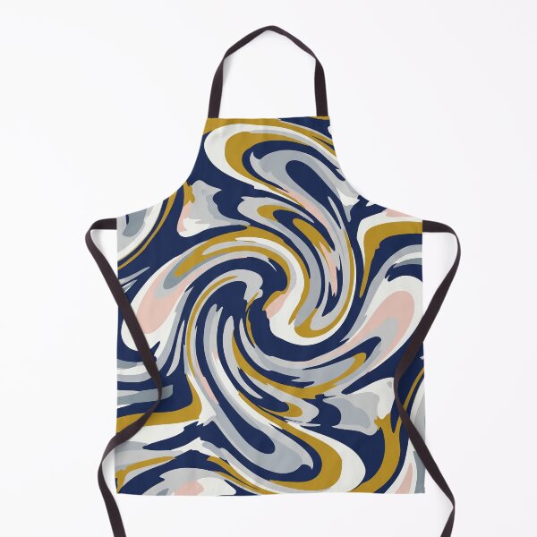 Item preview, Midnight Blue and Gold Liquid Swirl Pattern designed and sold by Owcomm.