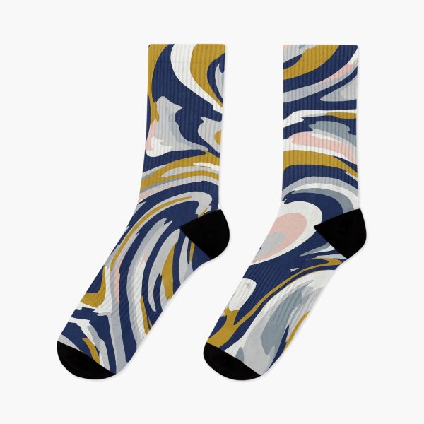 Item preview, Midnight Blue and Gold Liquid Swirl Pattern designed and sold by Owcomm.