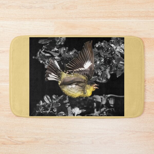 Item preview, Male Lawrence's Goldfinch in Flight designed and sold by CarolM.