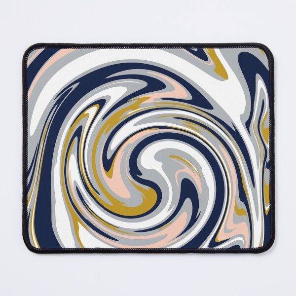 Item preview, Marble Swirls in Navy and Gold designed and sold by Owcomm.
