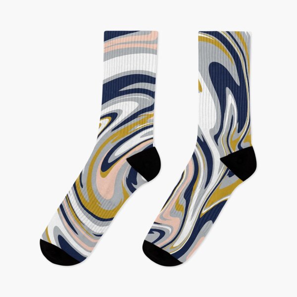 Item preview, Marble Swirls in Navy and Gold designed and sold by Owcomm.