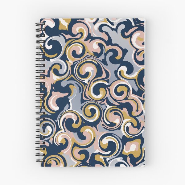 Item preview, Swirl Pattern in Navy and Gold designed and sold by Owcomm.
