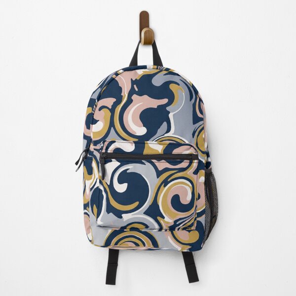 Item preview, Swirl Pattern in Navy and Gold designed and sold by Owcomm.