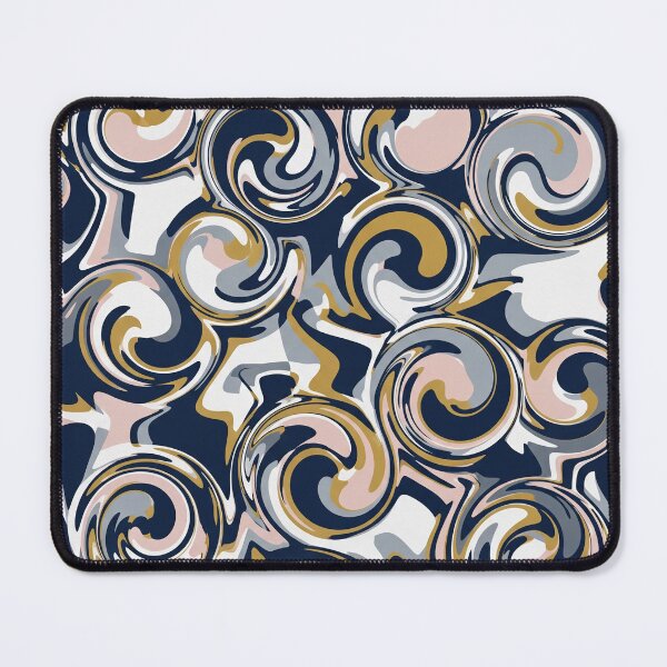 Item preview, Motif of Blue and Gold Swirls designed and sold by Owcomm.