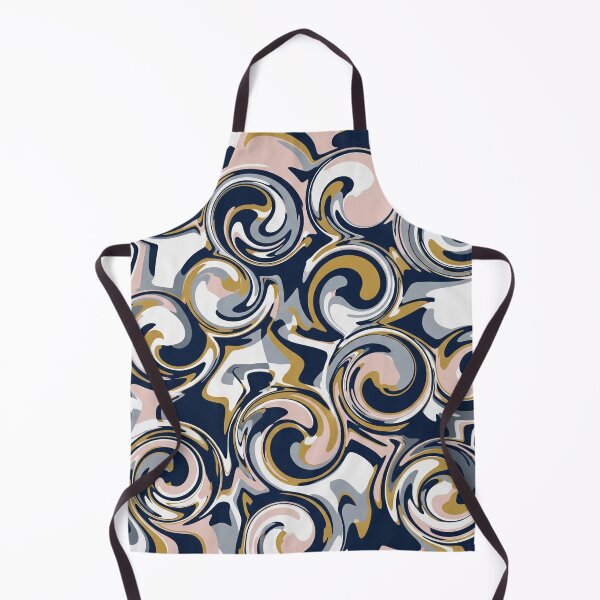 Item preview, Motif of Blue and Gold Swirls designed and sold by Owcomm.