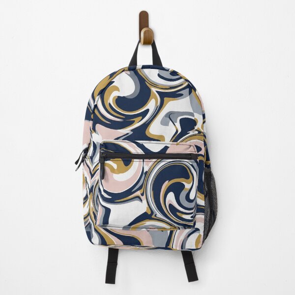 Item preview, Motif of Blue and Gold Swirls designed and sold by Owcomm.