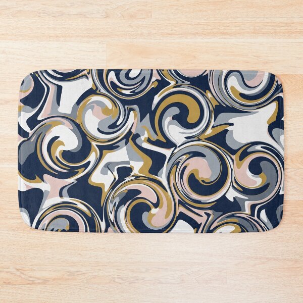 Item preview, Motif of Blue and Gold Swirls designed and sold by Owcomm.