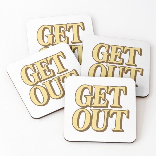 Item preview, GET OUT – Dramatic Chaos Sticker designed and sold by CaffeinatedCreatures.