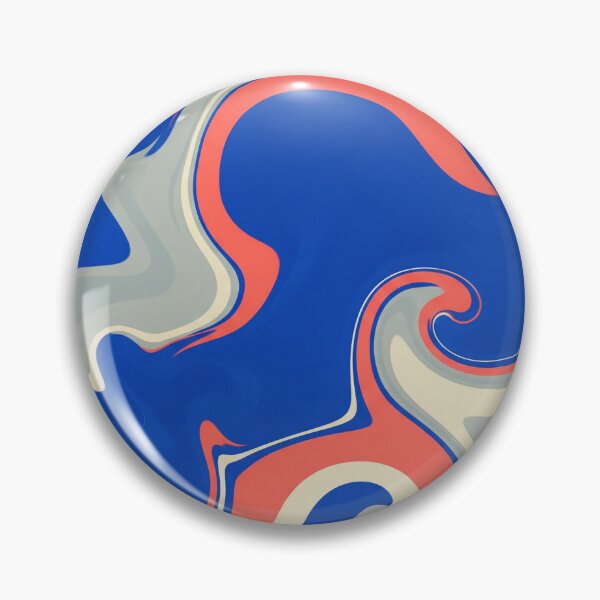 Item preview, Swirl Abstract Pattern in Blue and Coral designed and sold by Owcomm.