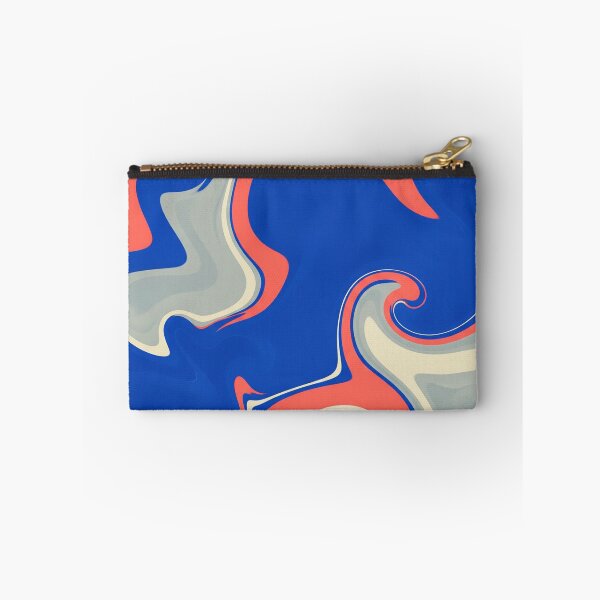 Item preview, Swirl Abstract Pattern in Blue and Coral designed and sold by Owcomm.