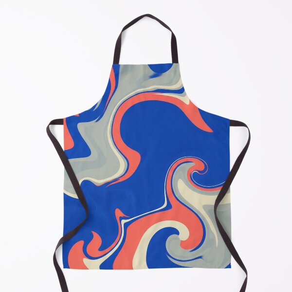 Item preview, Swirl Abstract Pattern in Blue and Coral designed and sold by Owcomm.