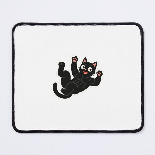 Item preview, Buff Cat Energy – Muscular Black Cat Sticker designed and sold by IdleHype.