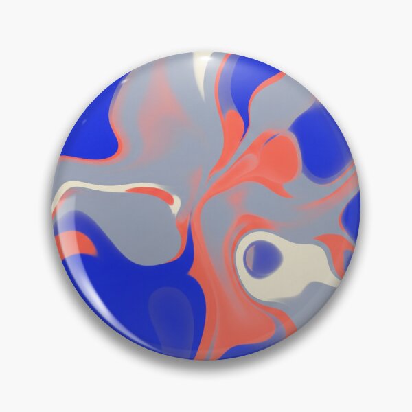 Item preview, Abstract Liquid Motion in Blue and Coral designed and sold by Owcomm.