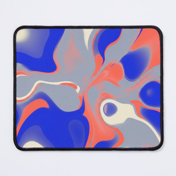 Item preview, Abstract Liquid Motion in Blue and Coral designed and sold by Owcomm.
