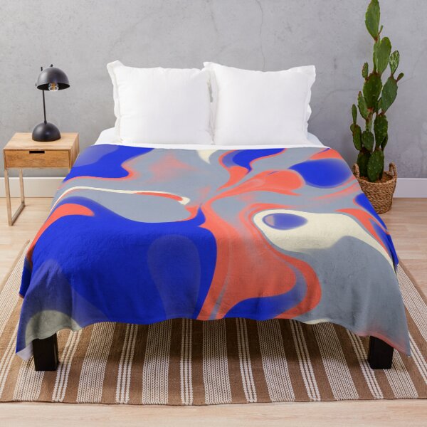 Item preview, Abstract Liquid Motion in Blue and Coral designed and sold by Owcomm.