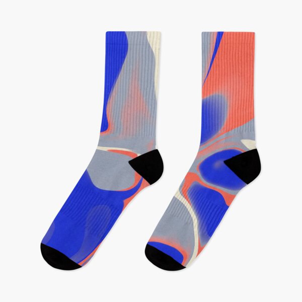 Item preview, Abstract Liquid Motion in Blue and Coral designed and sold by Owcomm.