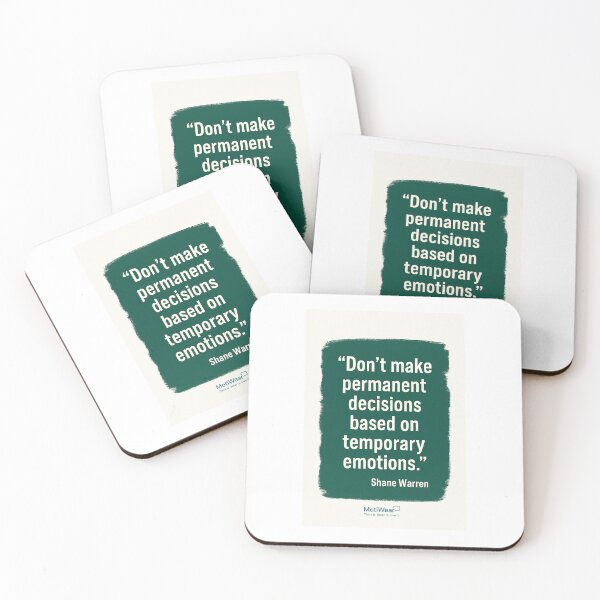 Item preview, Don’t Make Permanent Decisions (green) designed and sold by MotiWear: Think It. Wear It. Live It..