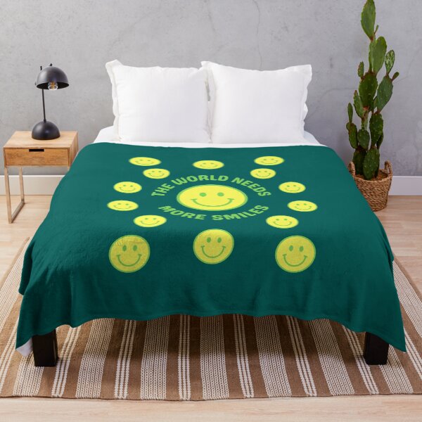 Item preview, The World Needs More Smiles, Smiley Face, Happy Face, Yellow, Green designed and sold by AASparksDesigns.