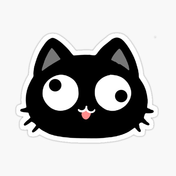 Vista previa del artículo con la obra «Gato negro tonto», diseñado y vendido por FarieArt.
