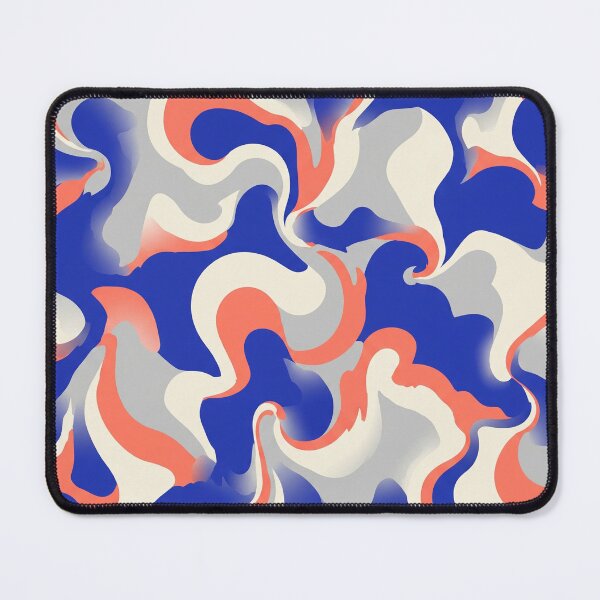 Item preview, Swirls in Blue and Coral designed and sold by Owcomm.