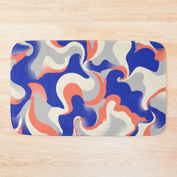 Item preview, Swirls in Blue and Coral designed and sold by Owcomm.