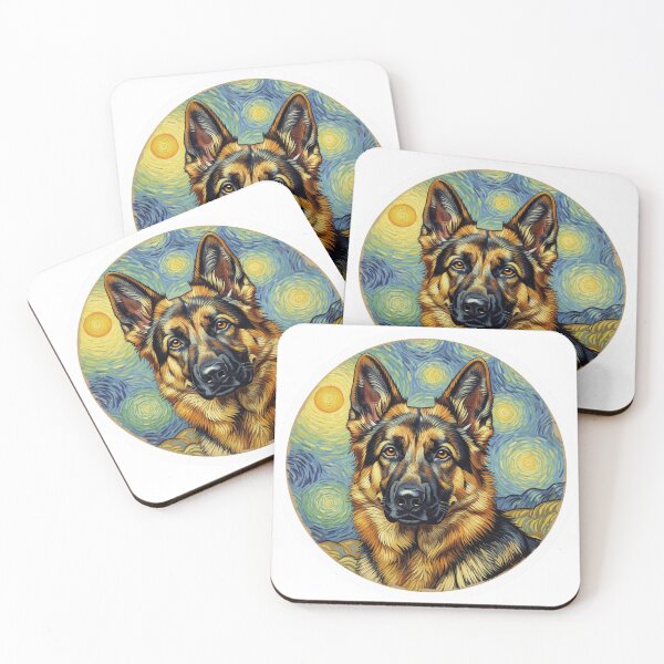 Item preview, German Shepherd Van Gog style designed and sold by barbastyle.