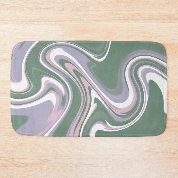 Item preview, Soft Abstract Marble Waves in Green and Lavender designed and sold by Owcomm.