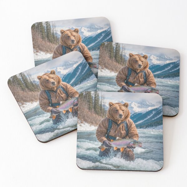 Item preview, Gone Fishing - Grizzly Bear Style designed and sold by AngelottiCR.