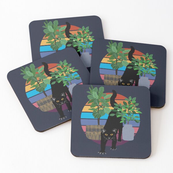 Item preview, Cute Cat and Plants Design designed and sold by EdifiedExpressions.