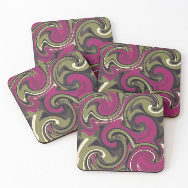 Item preview, Vibrant Marble Swirls in Pink and Green designed and sold by Owcomm.