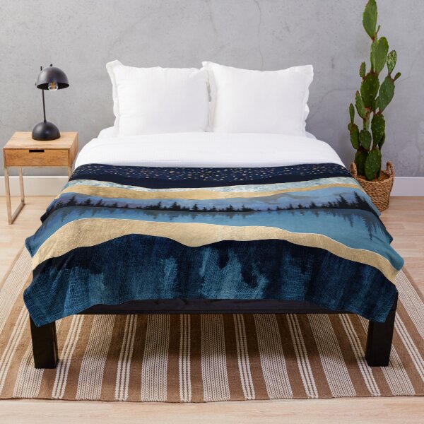Midnight Lake Throw Blanket