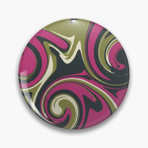 Item preview, Bold Swirl Abstract in Fuchsia and Olive designed and sold by Owcomm.