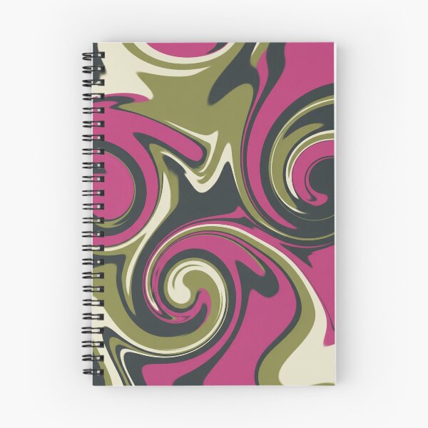 Item preview, Bold Swirl Abstract in Fuchsia and Olive designed and sold by Owcomm.