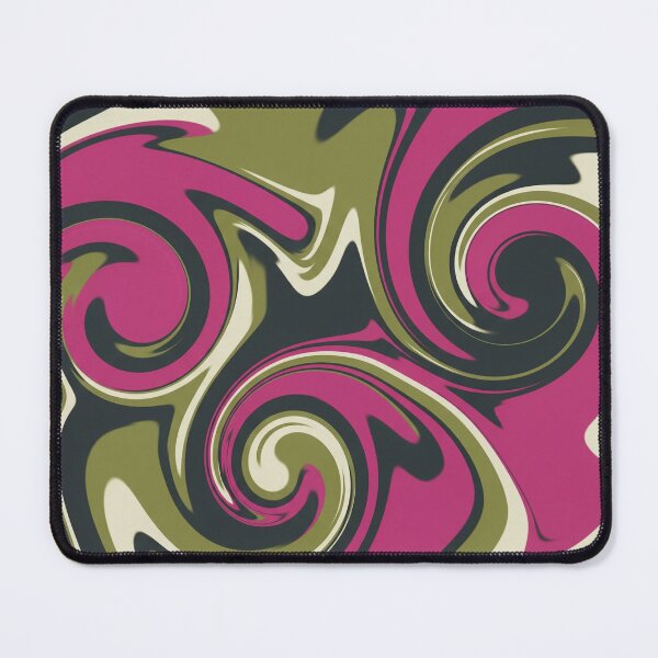 Item preview, Bold Swirl Abstract in Fuchsia and Olive designed and sold by Owcomm.