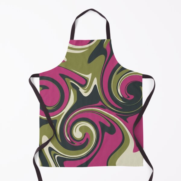 Item preview, Bold Swirl Abstract in Fuchsia and Olive designed and sold by Owcomm.