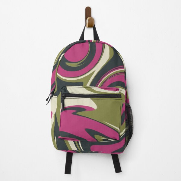 Item preview, Bold Swirl Abstract in Fuchsia and Olive designed and sold by Owcomm.