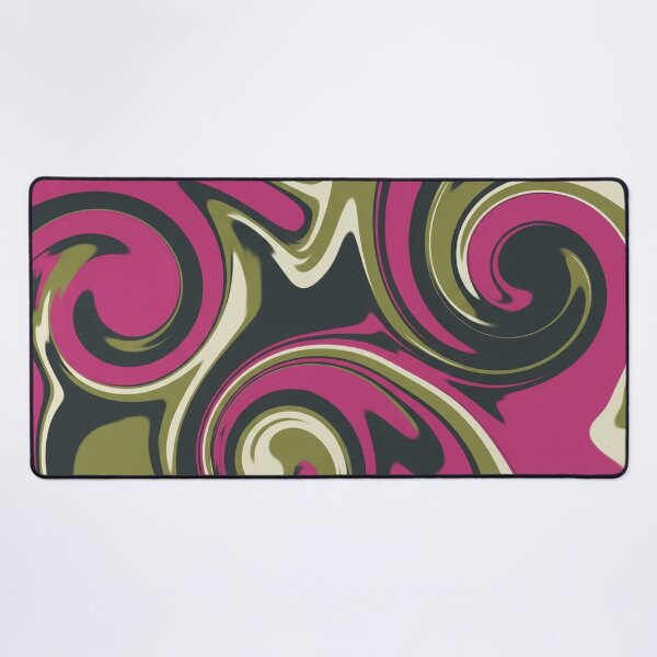 Item preview, Bold Swirl Abstract in Fuchsia and Olive designed and sold by Owcomm.