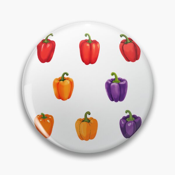 Item preview, Watercolor Red, Orange, Purple Bell Peppers  designed and sold by silviaol.