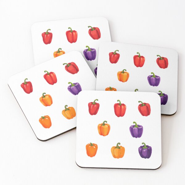 Item preview, Watercolor Red, Orange, Purple Bell Peppers  designed and sold by silviaol.