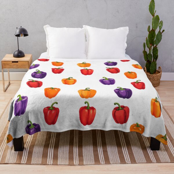 Item preview, Watercolor Red, Orange, Purple Bell Peppers  designed and sold by silviaol.