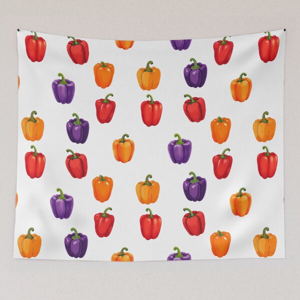 Item preview, Watercolor Red, Orange, Purple Bell Peppers  designed and sold by silviaol.