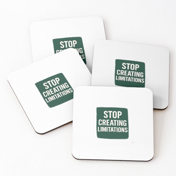 Item preview, STOP CREATING LIMITATIONS (green) designed and sold by MotiWear: Think It. Wear It. Live It..