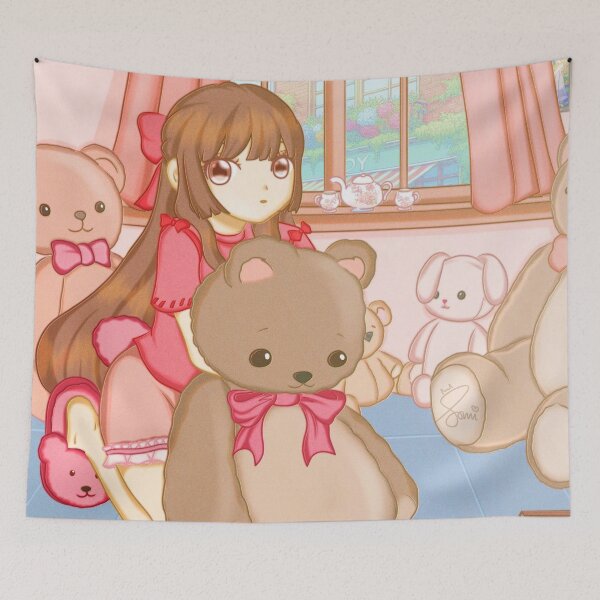 Item preview, Anime girl with plush  designed and sold by somishii.
