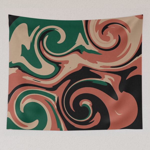 Item preview, 70s Vintage Retro Abstract Swirl Pattern designed and sold by Owcomm.